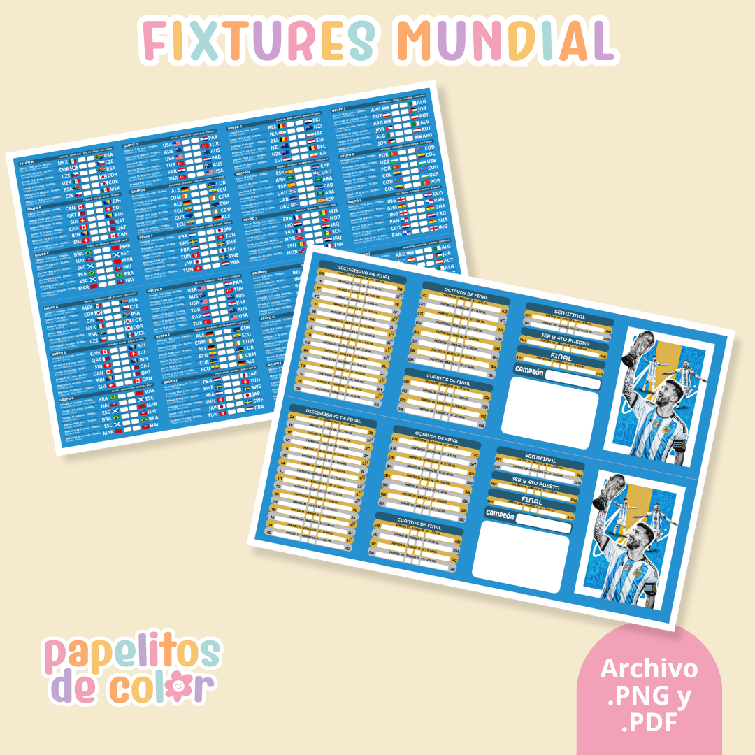 ⚽🐐 Fixture Mundial 2026 Messi COMPLETO– Edición Exclusiva 🐐⚽