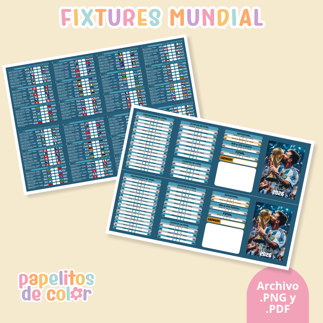 ⚽🐐 Fixture Mundial 2026 Messi COMPLETO– Edición Exclusiva 🐐⚽