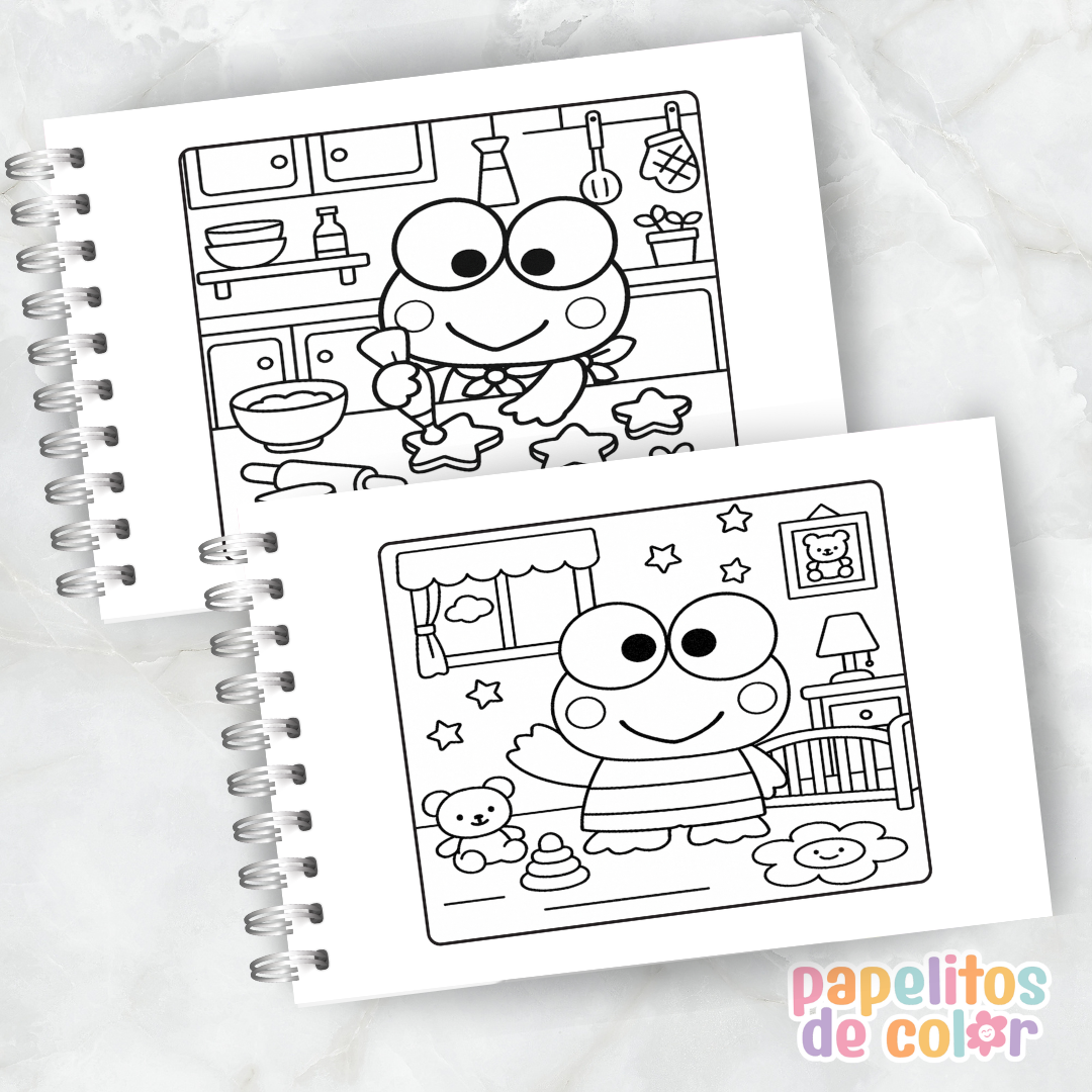 🐸✨ Libro para pintar Keroppi ✨🐸