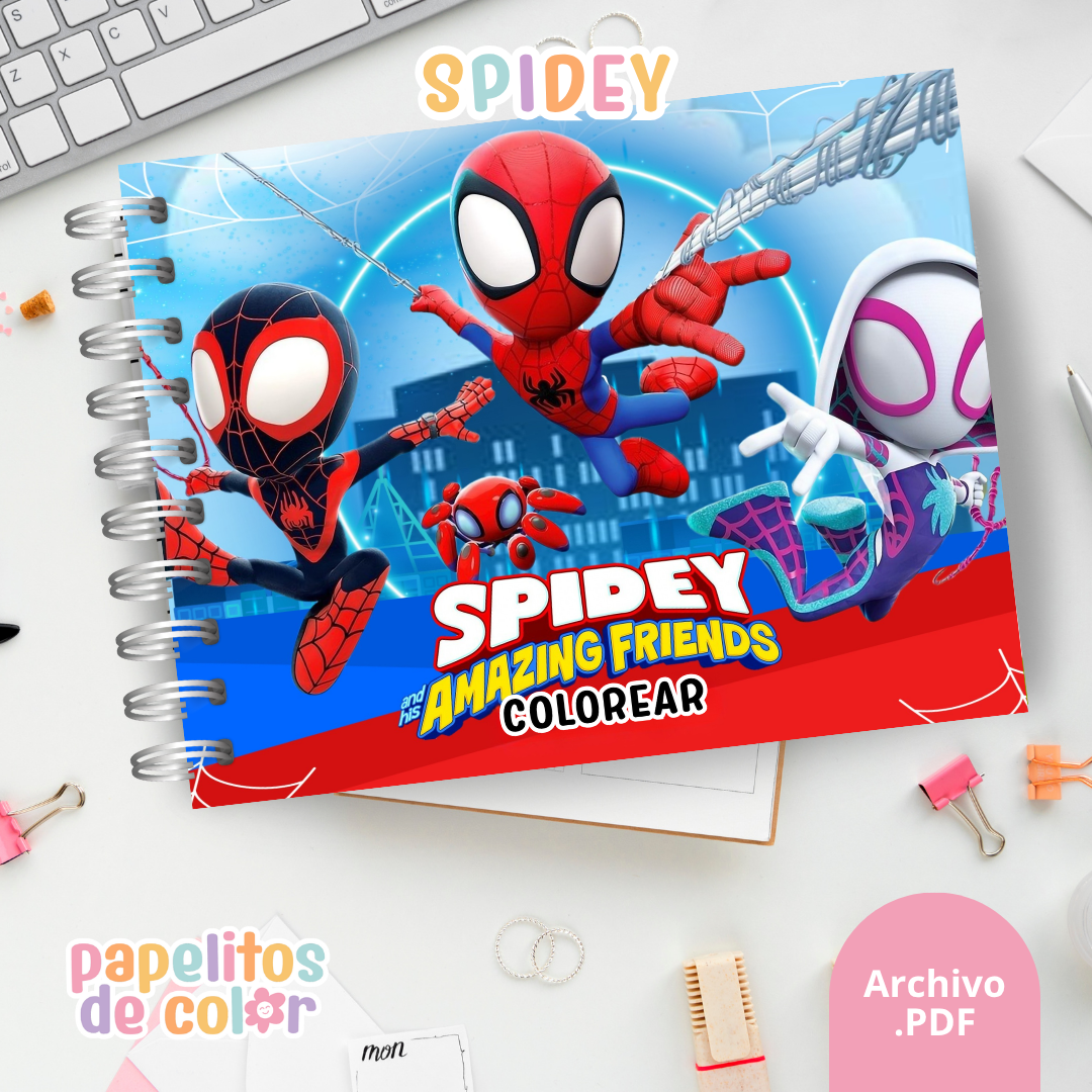 ❤️🕷️ Libro para pintar Spidey 🕷️❤️