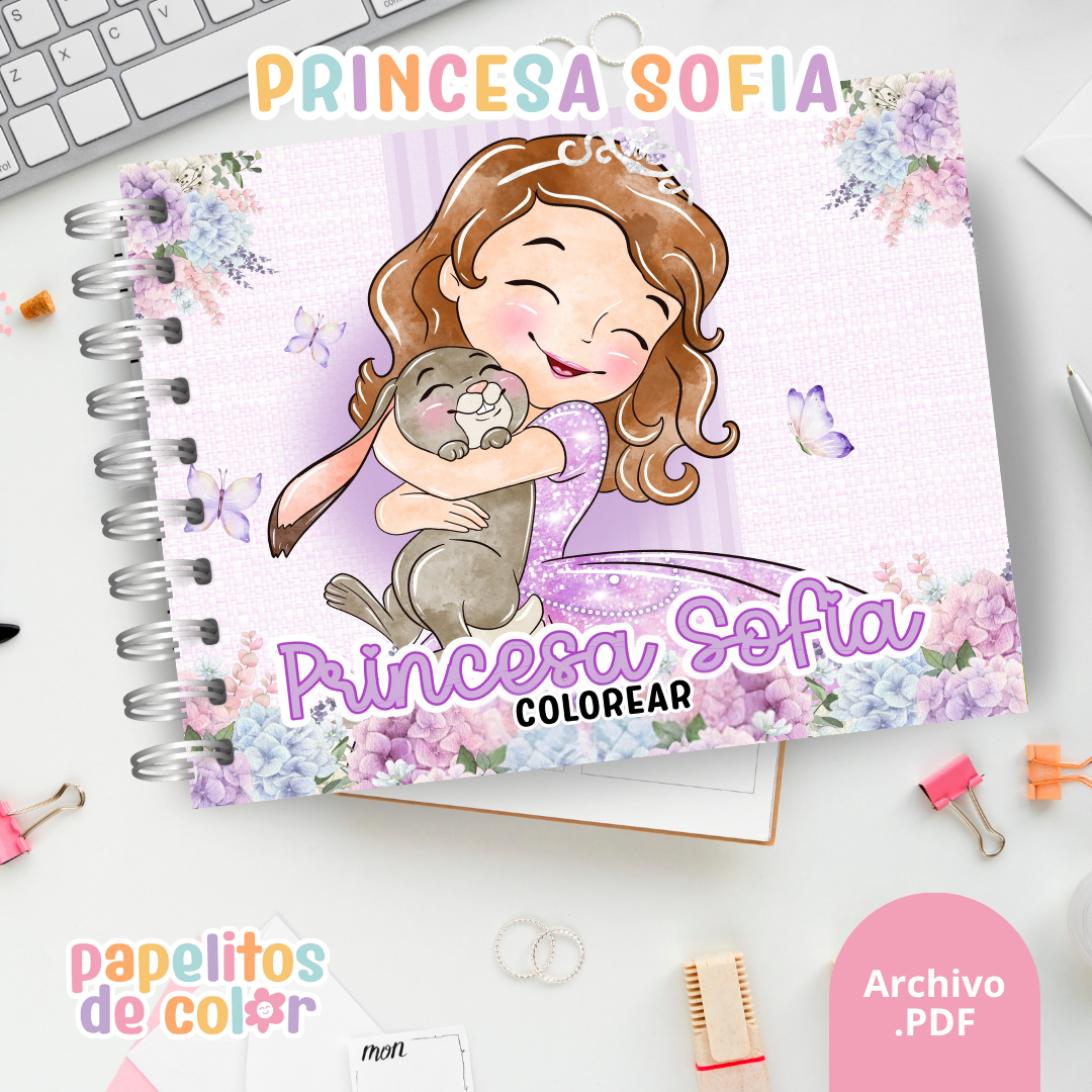 💜👑 Libro para pintar Princesita Sofía 👑💜