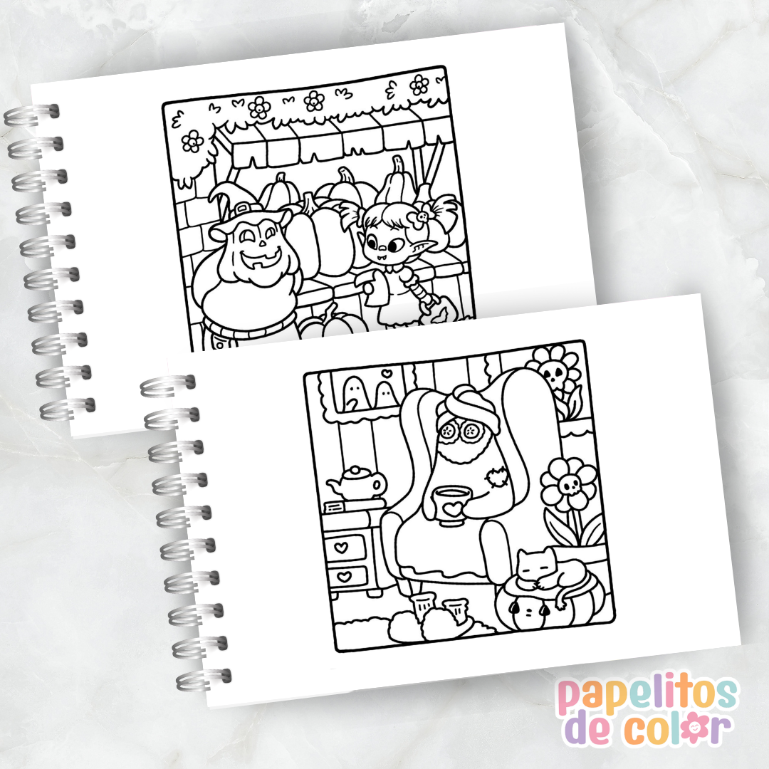👻✨ Libro para pintar Spookie Cute ✨🎨