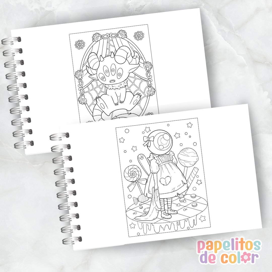 🖤✨ Libro para pintar Adorable Goth ✨🎨