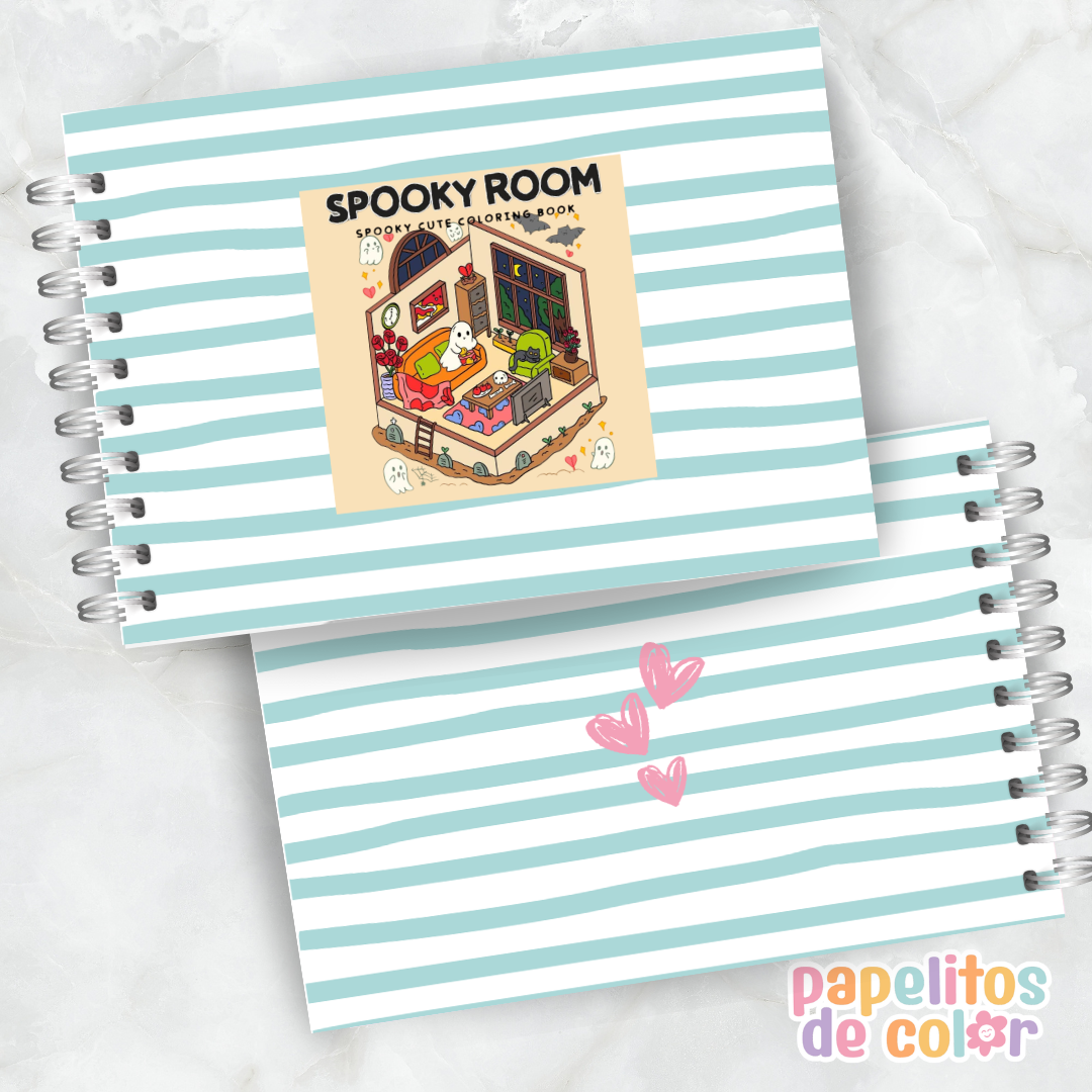 🕸️🖤 Libro para pintar Spooky Room ✨🎨