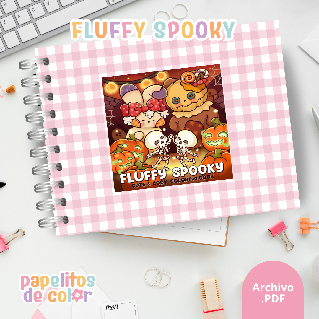 🖤☁️ Libro para pintar Fluffy Spooky ✨🎨