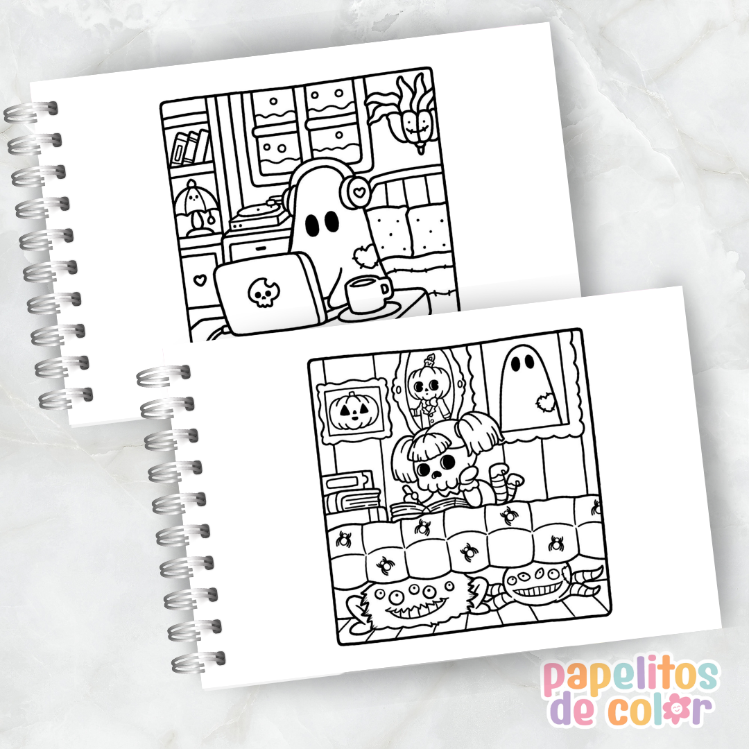 👻✨ Libro para pintar Spookie Cute ✨🎨