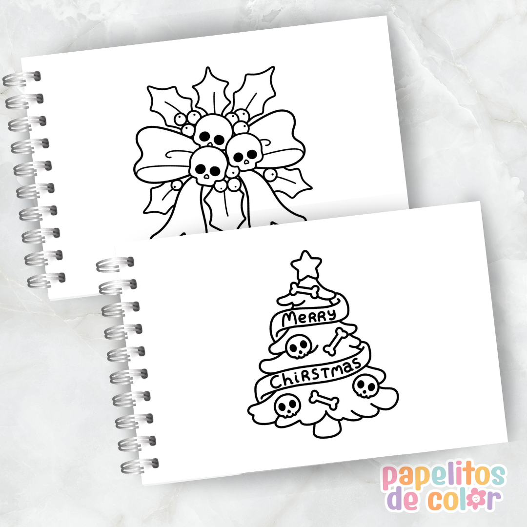 🎄👻 Libro para pintar Spooky Xmas ✨🎨