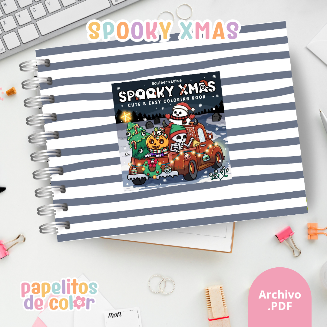 🎄👻 Libro para pintar Spooky Xmas ✨🎨