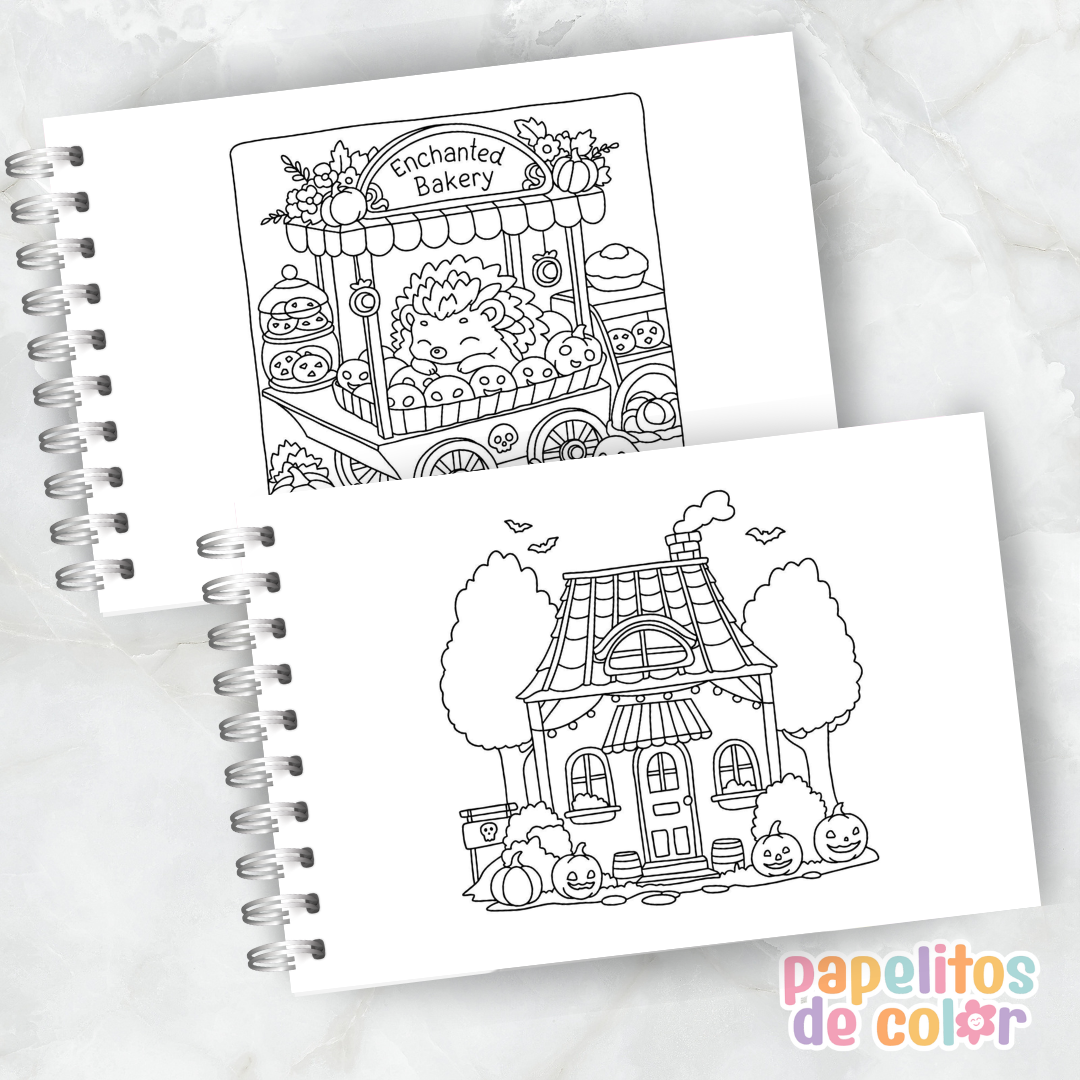 🍂🕯️ Libro para pintar Hyggetober ✨🎨