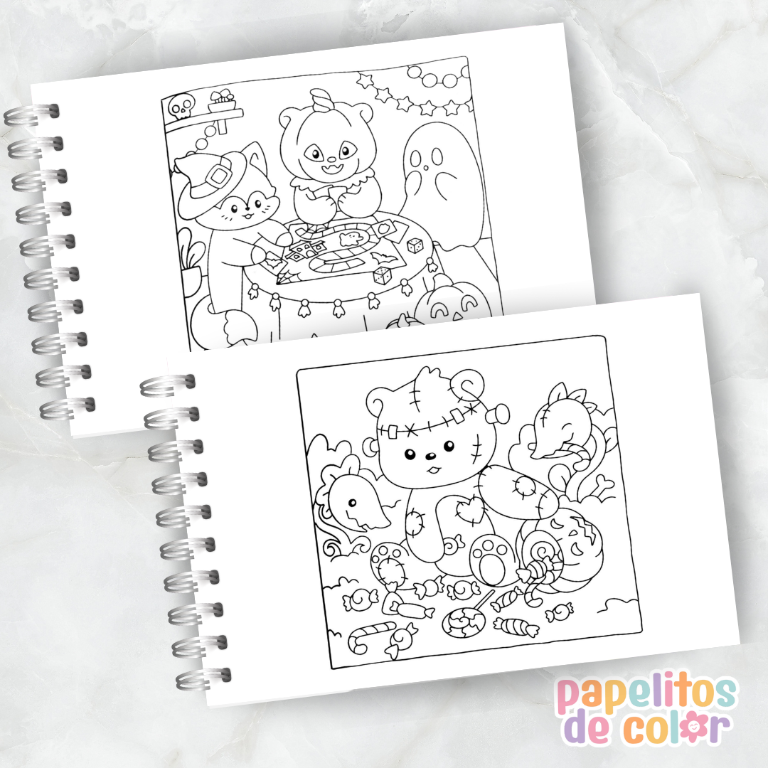 👻🖤 Libro para pintar Spooky Times ✨🎨