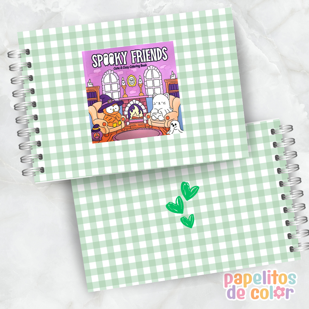👻🖤 Libro para pintar Spooky Friends ✨🎨