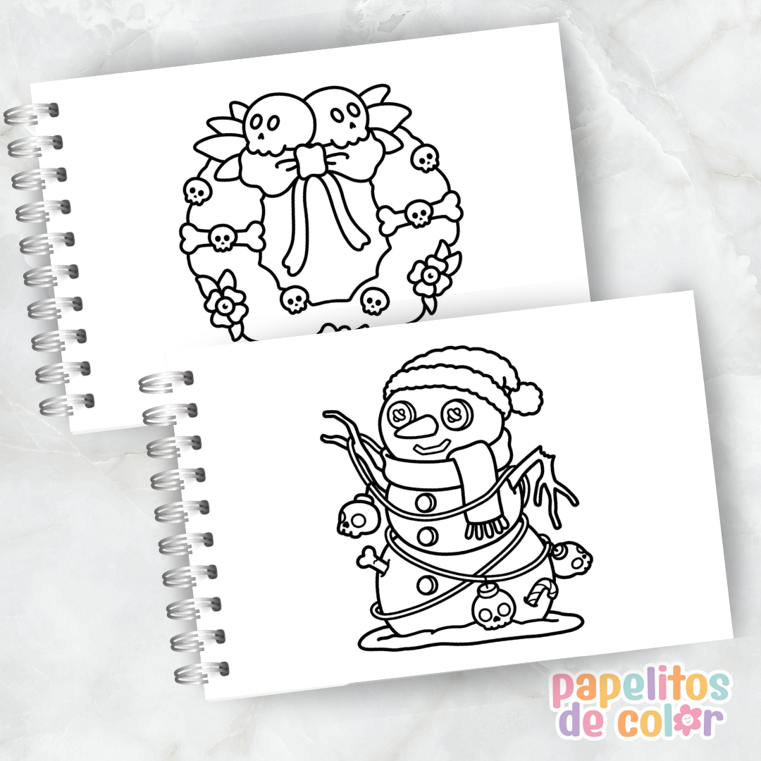 🎄👻 Libro para pintar Spooky Xmas ✨🎨