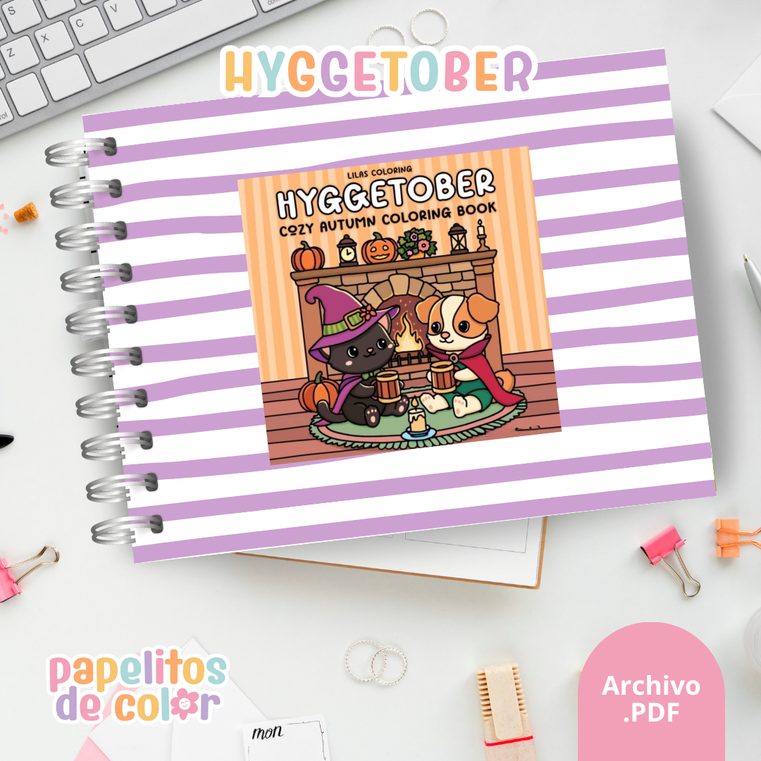 🍂🕯️ Libro para pintar Hyggetober ✨🎨