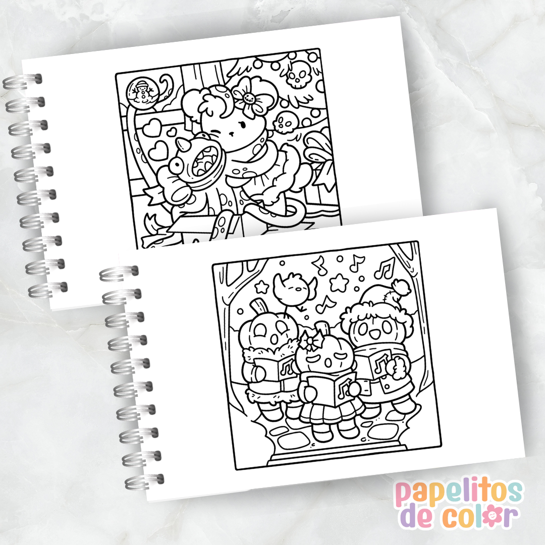 🎄👻 Libro para pintar Spooky Christmas ✨🎨