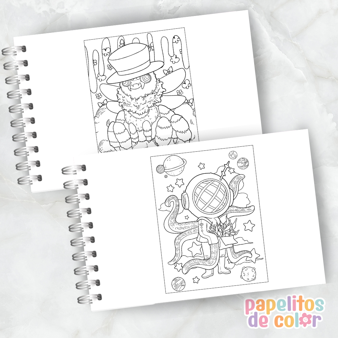 🖤✨ Libro para pintar Adorable Goth ✨🎨