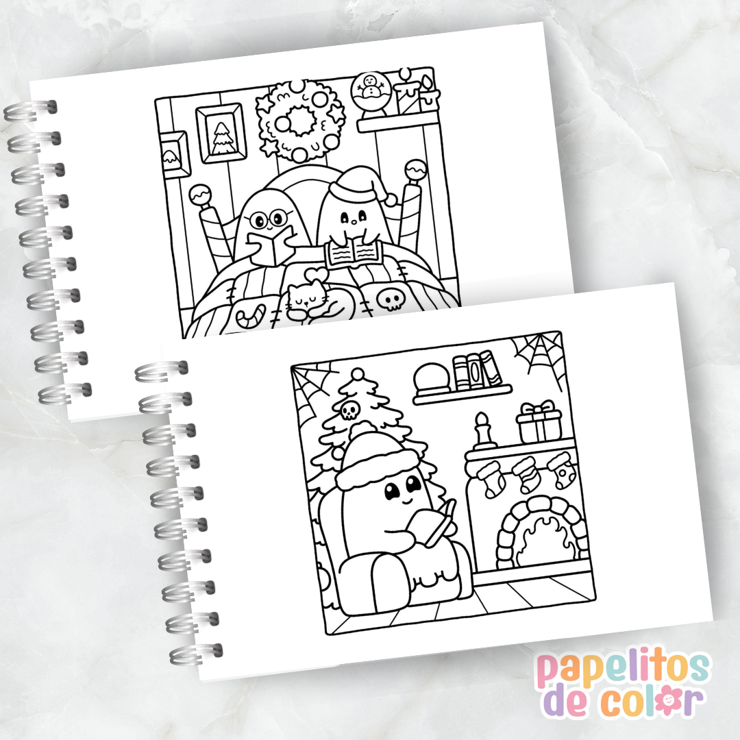 🎄👻 Libro para pintar Spooky Xmas ✨🎨