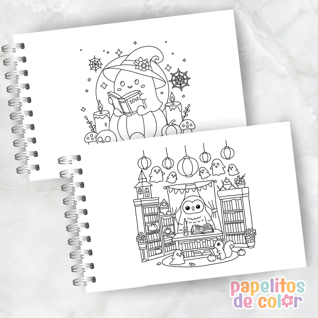 🍂🕯️ Libro para pintar Hyggetober ✨🎨