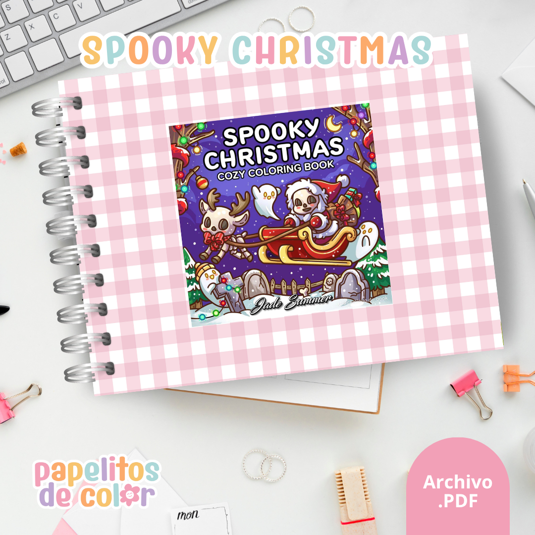 🎄👻 Libro para pintar Spooky Christmas ✨🎨