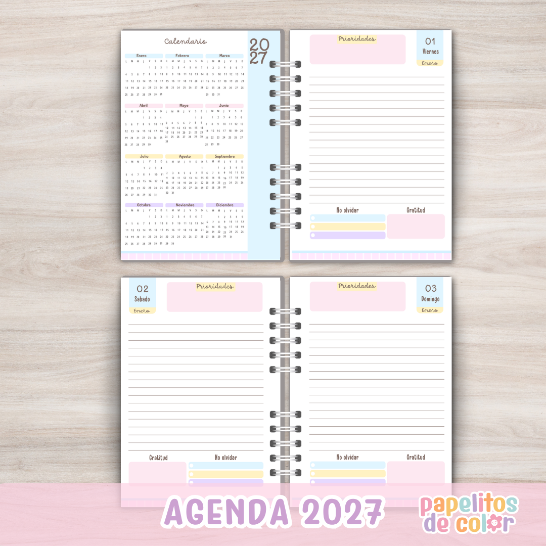 📅 Agenda Límite - Diaria 2027✨