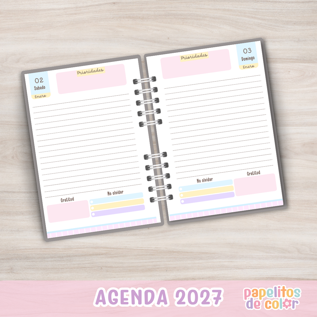 📅 Agenda Límite - Diaria 2027✨