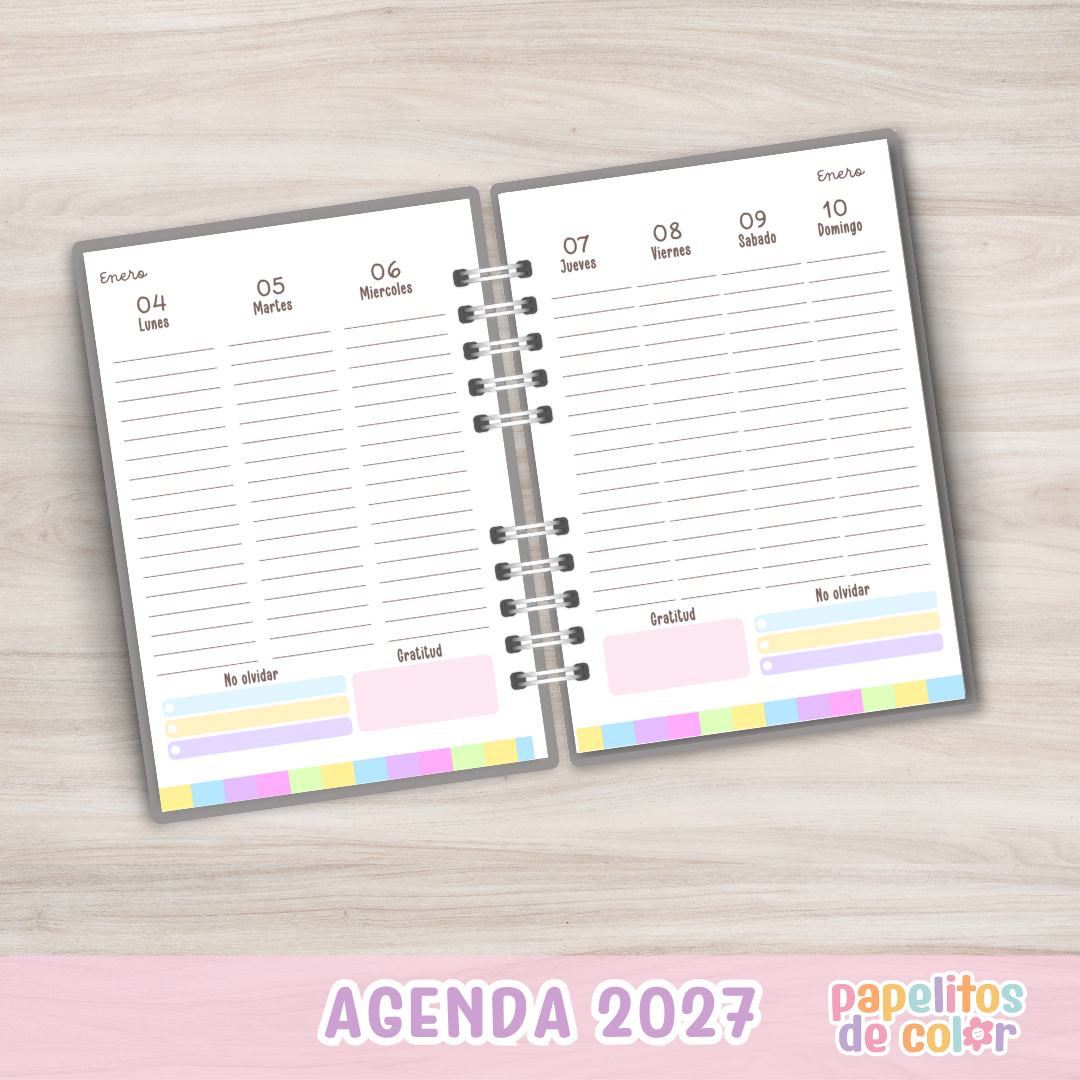 🌸 Agenda Confía -Semanal 2027 🌸