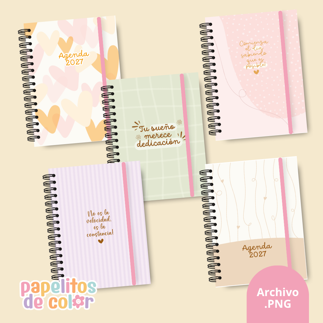 Pack 25 Portadas Agendas – Kit 9