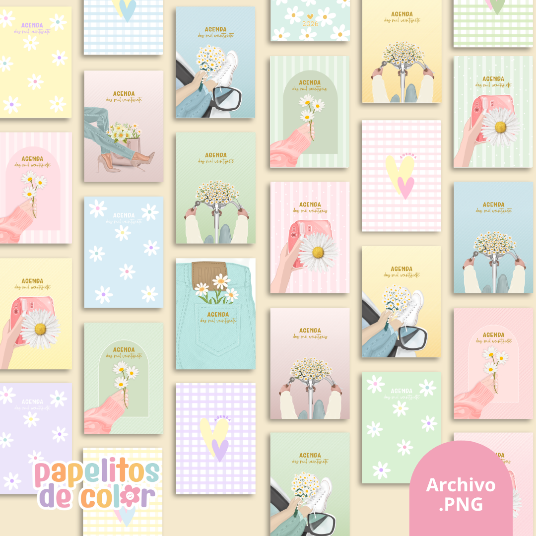 Pack 25 Portadas Agendas – Kit 6