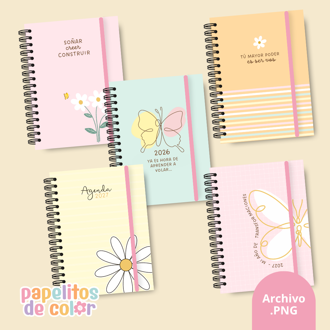 Pack 25 Portadas Agendas - Kit 5