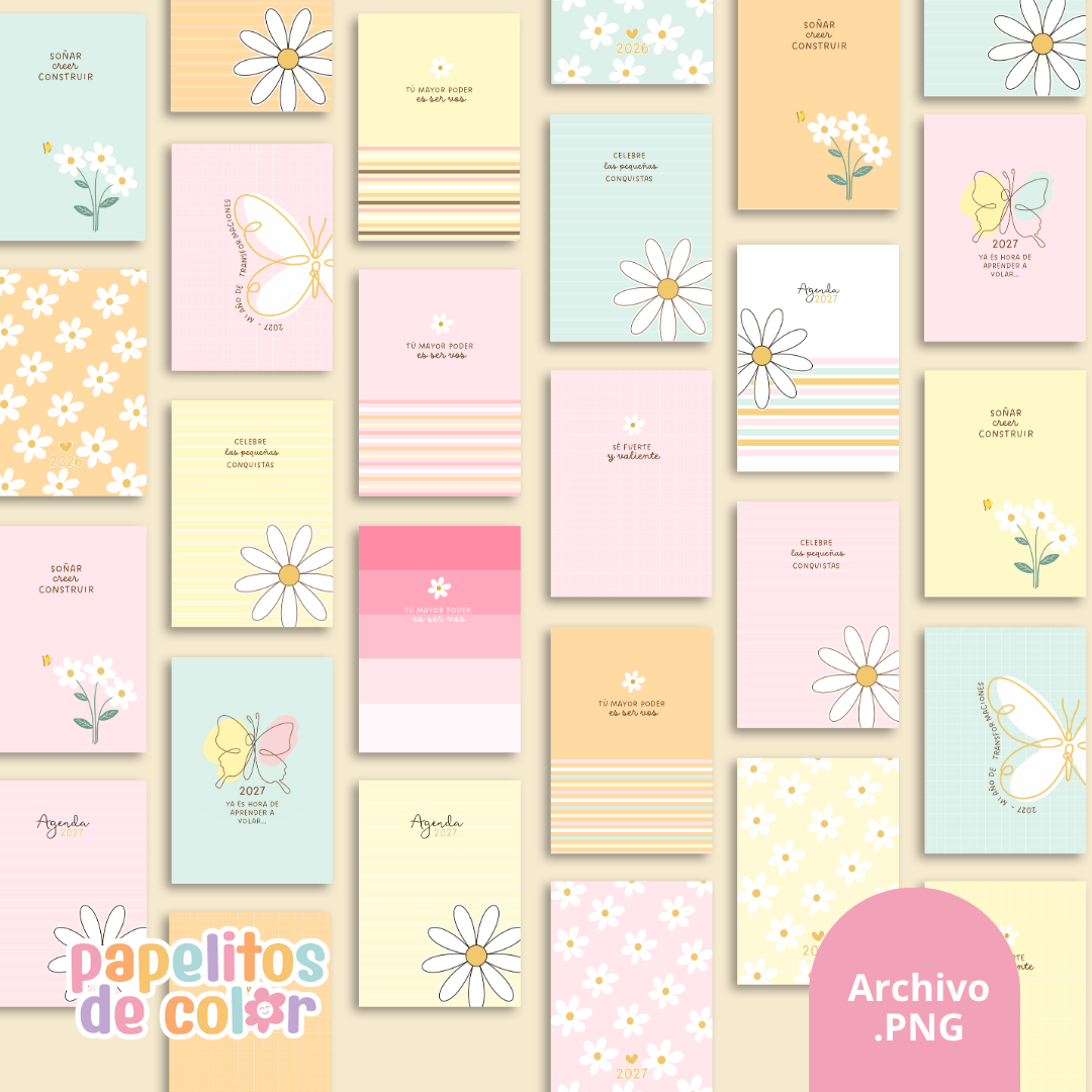 Pack 25 Portadas Agendas - Kit 5