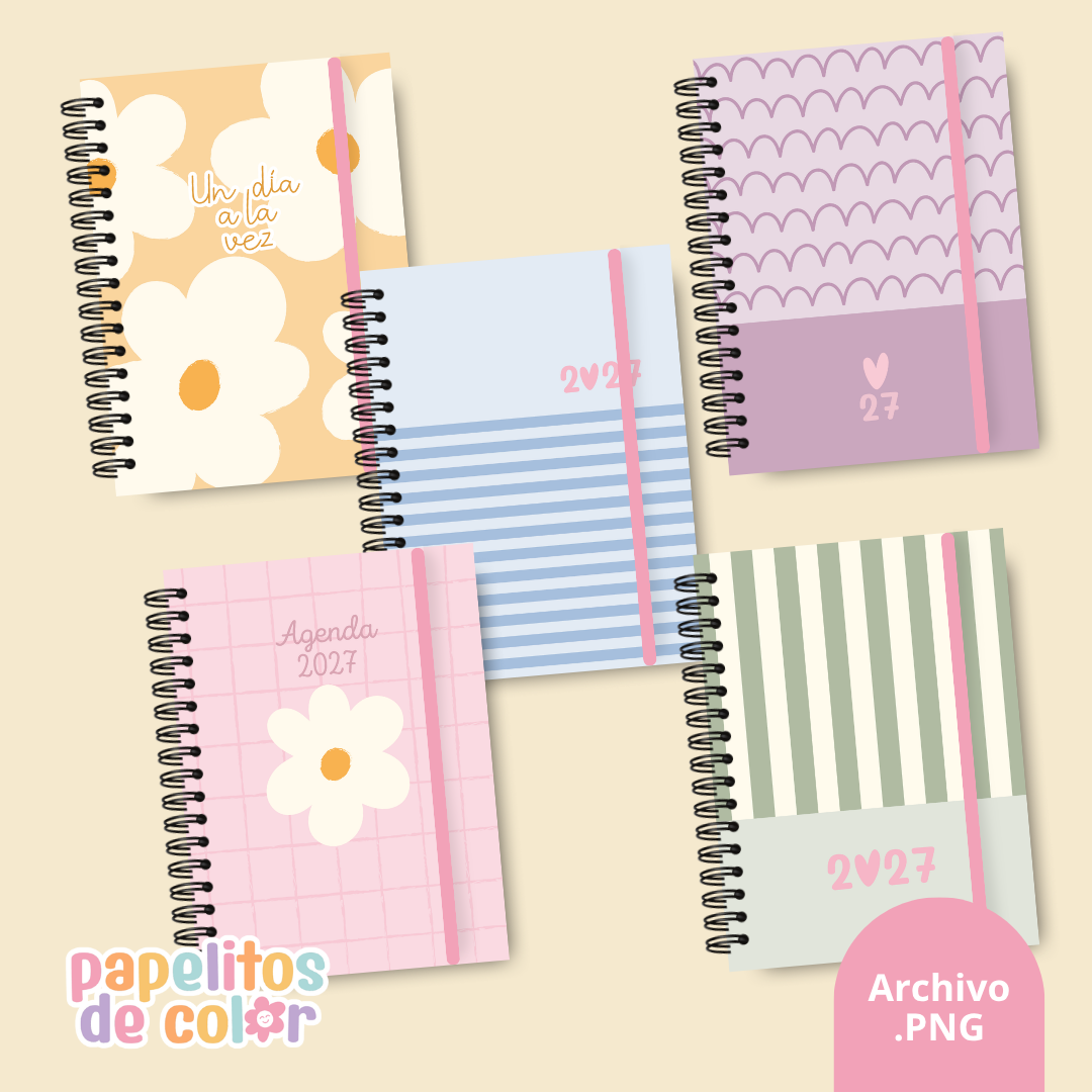 Pack 25 Portadas Agendas – Kit 7