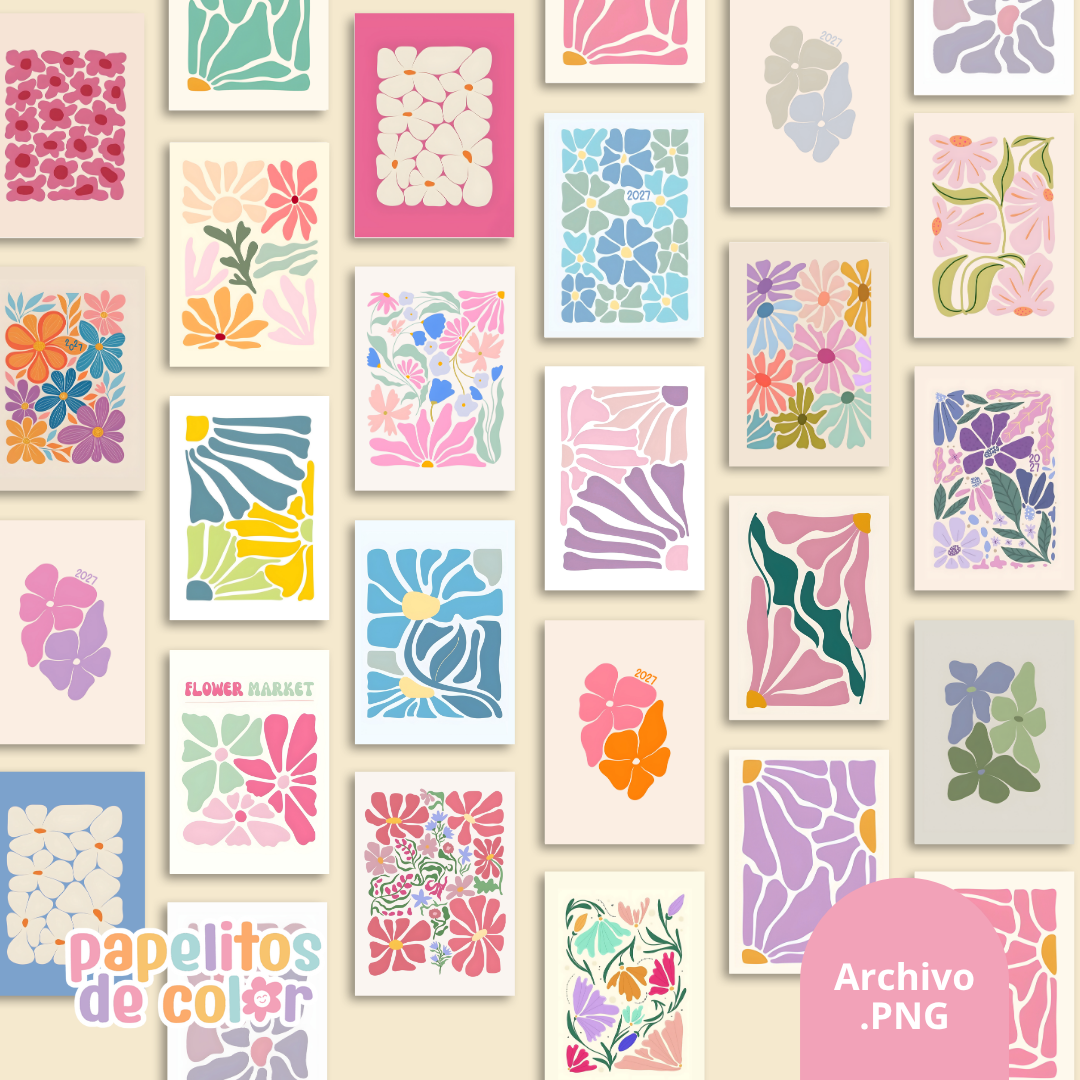 🌸 Pack 25 Portadas Agendas y Cuadernos  – Kit 11