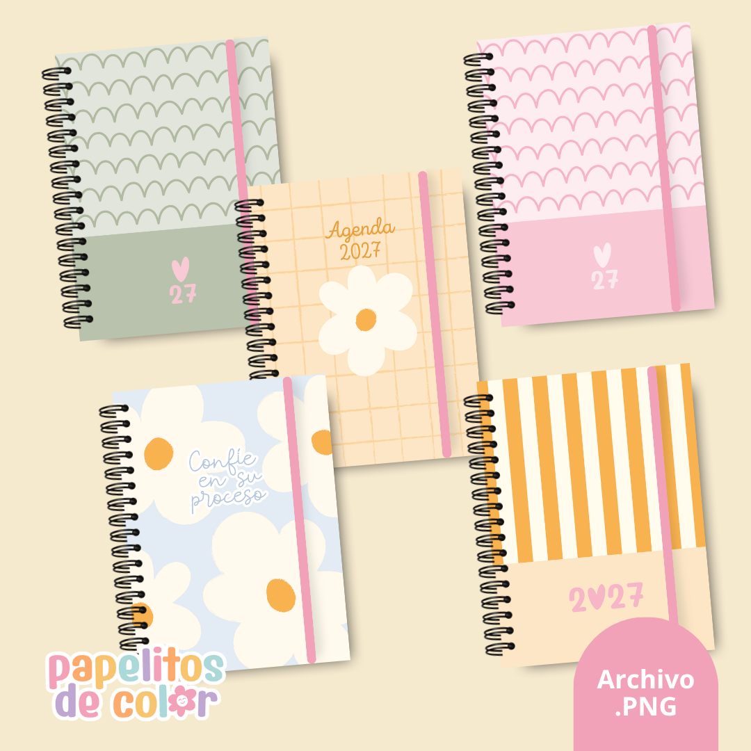 Pack 25 Portadas Agendas – Kit 7