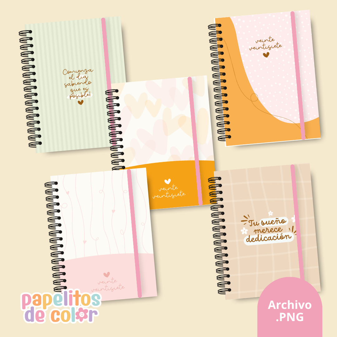 Pack 25 Portadas Agendas – Kit 9