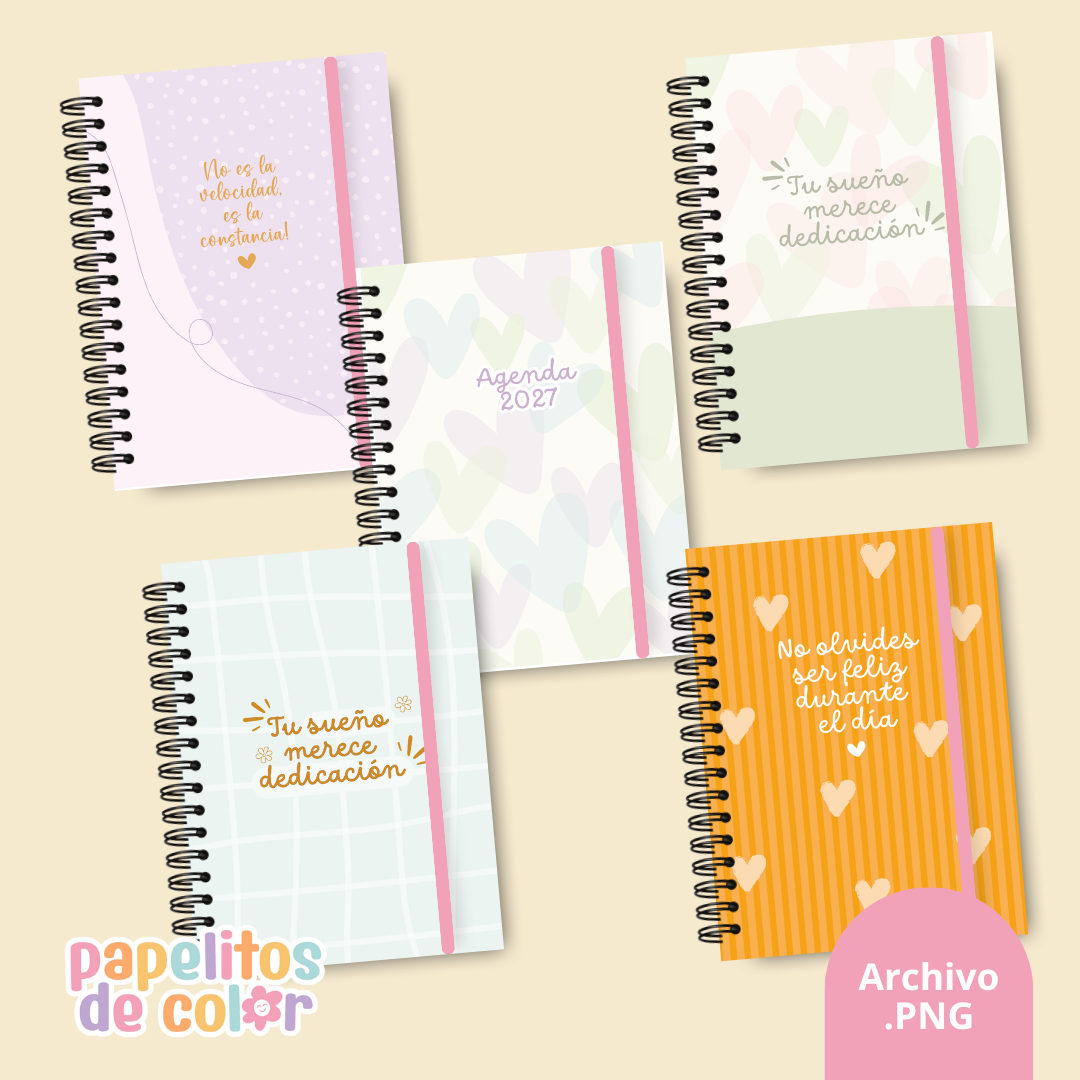 Pack 25 Portadas Agendas – Kit 9