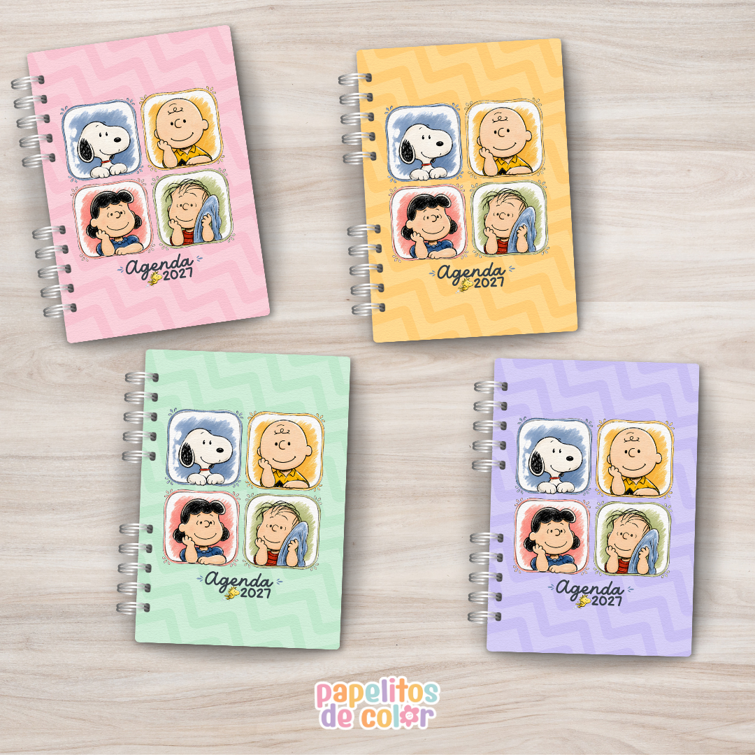 🐶✨ Agenda Snoopy - Semanal 2027  🤍