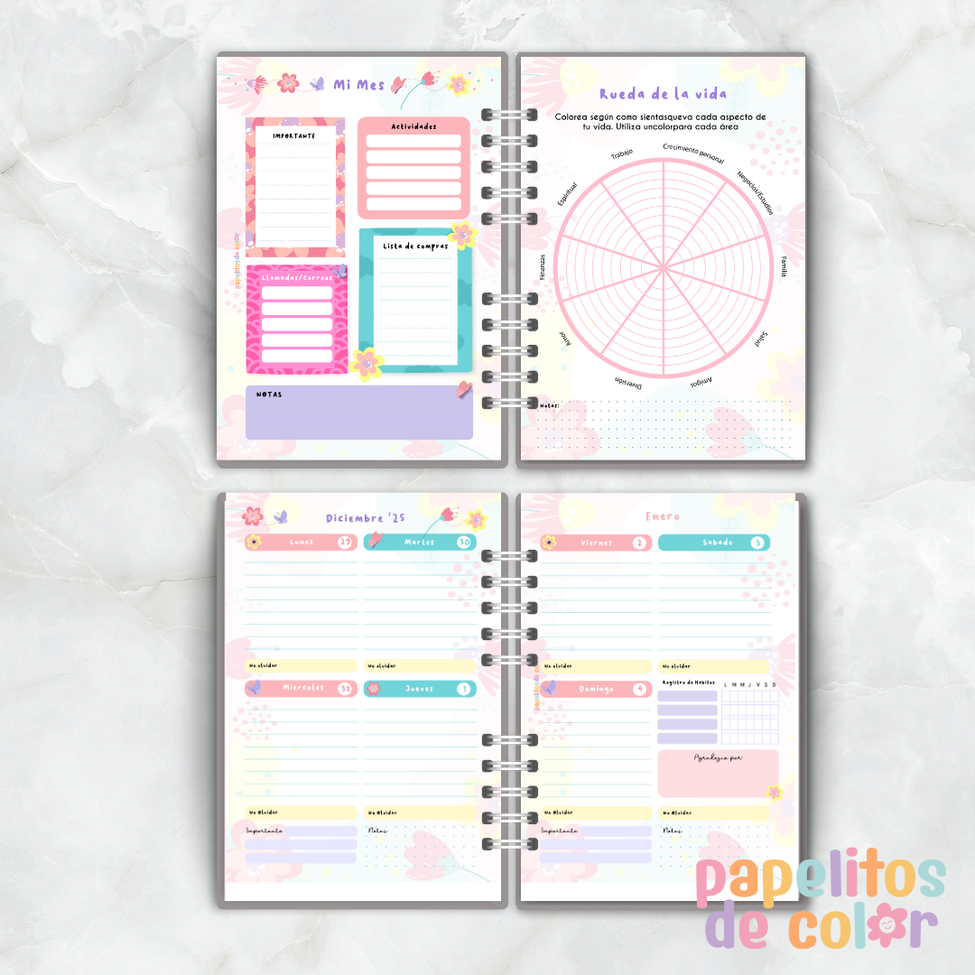 Agenda Planner Floral 2026 🌸✨
