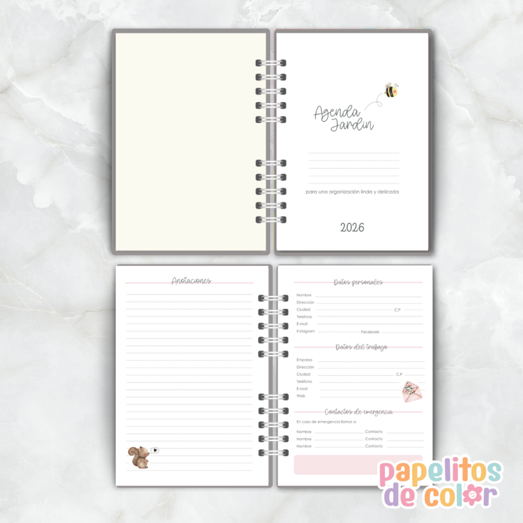 Agenda Jardin 2026🌸✨