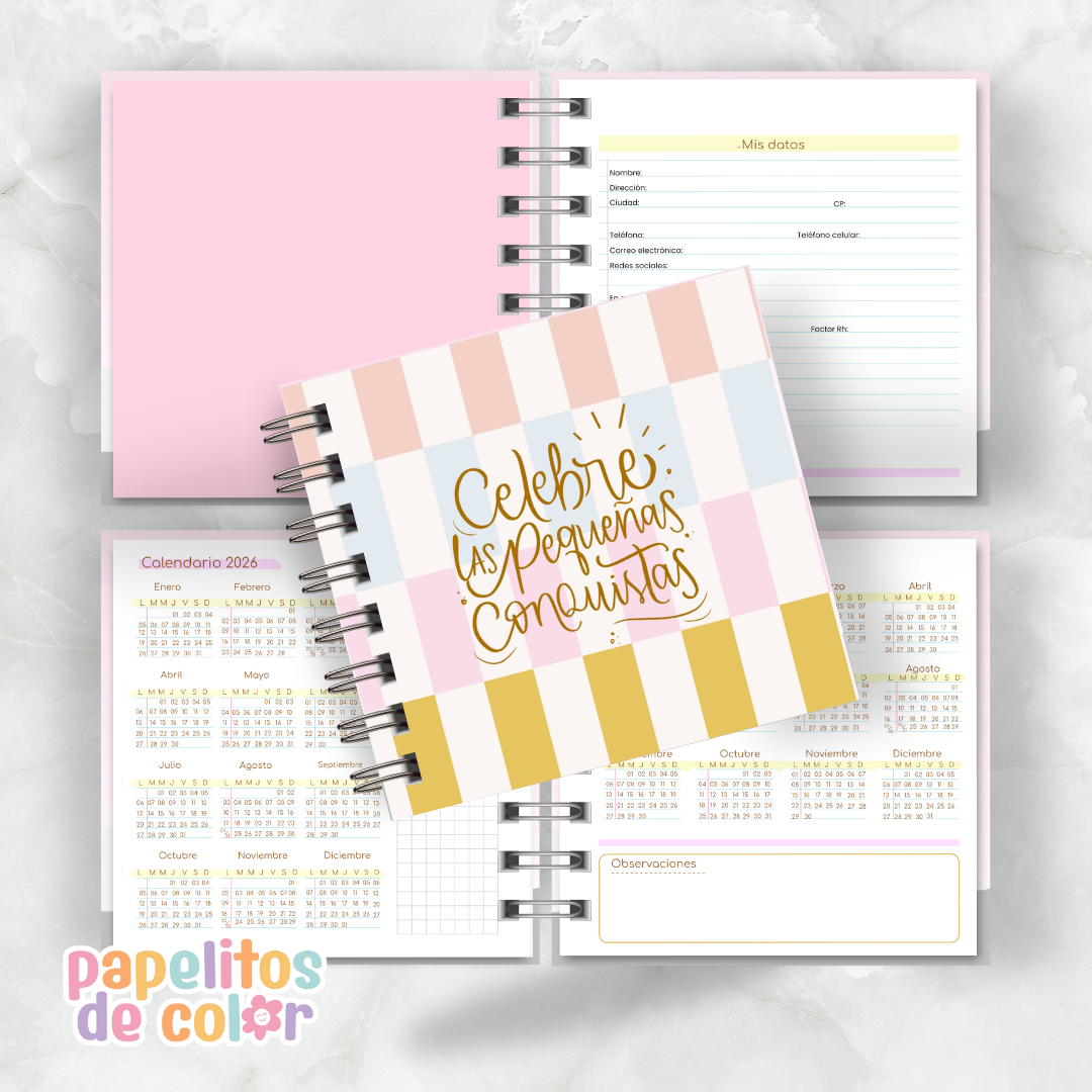 Agenda Comforta 15 x 15 cm 2026 ✨