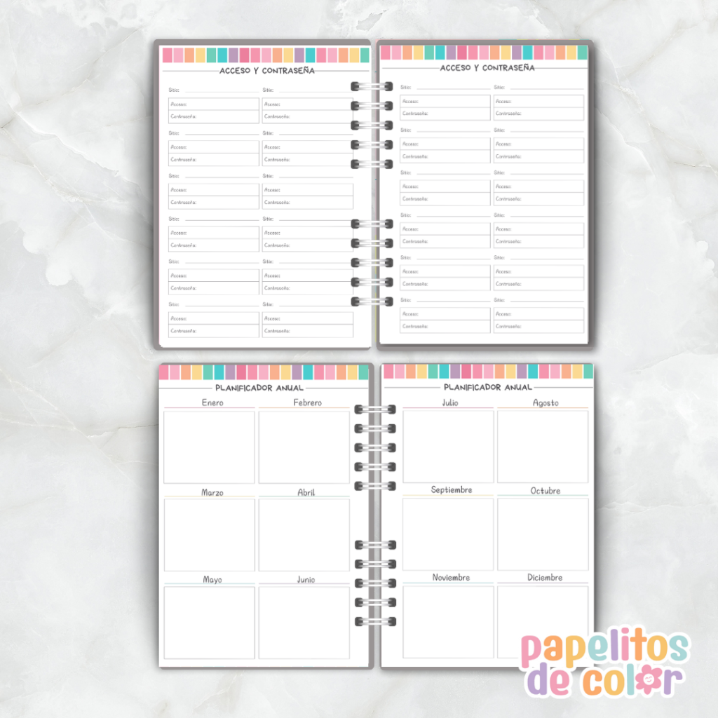 Agenda Rainbow Diaria 2026  🌈📔✨