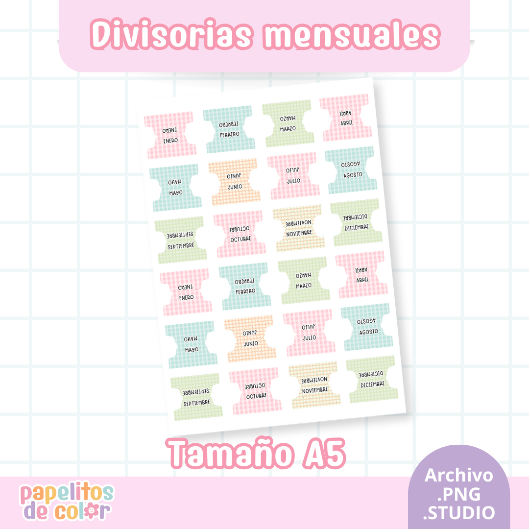 Solapas Divisorias Kit 2 – 5 diseños ✨