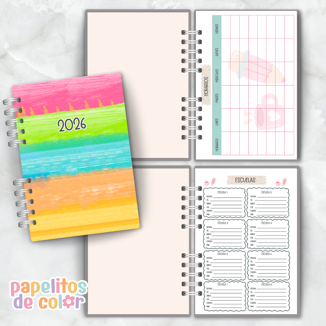 Agenda Docente 2026 ✏️📚✨
