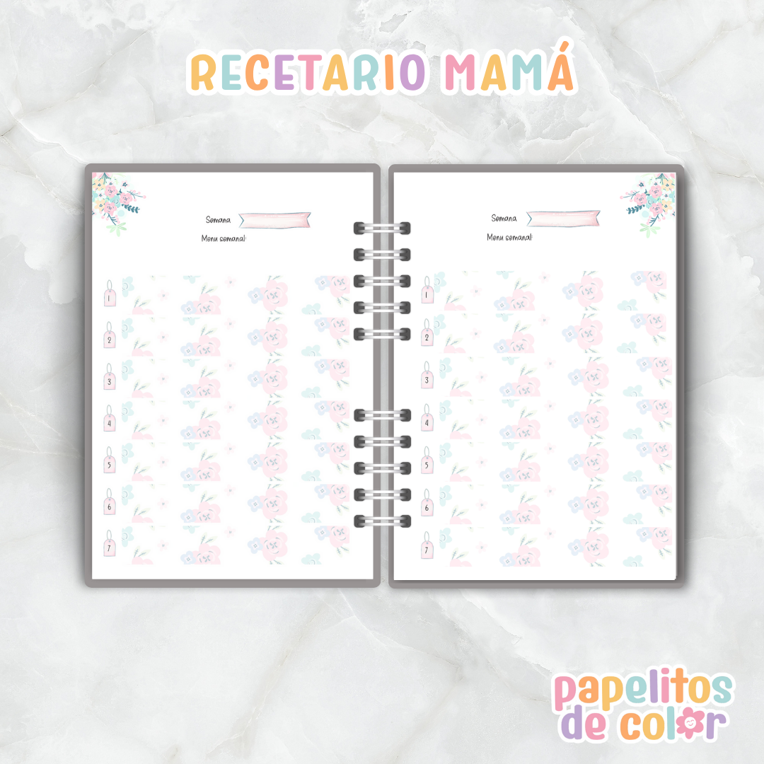 🍳Recetario & Planificador de comidas -  Mamá💖