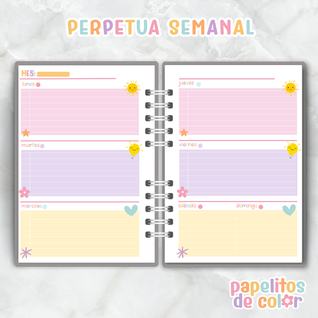 🩷Agenda  Perpetua - Papelitos⭐