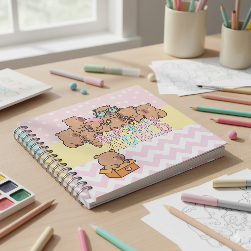 🎨 Libro para Pintar Capibaras (100 Hojas)