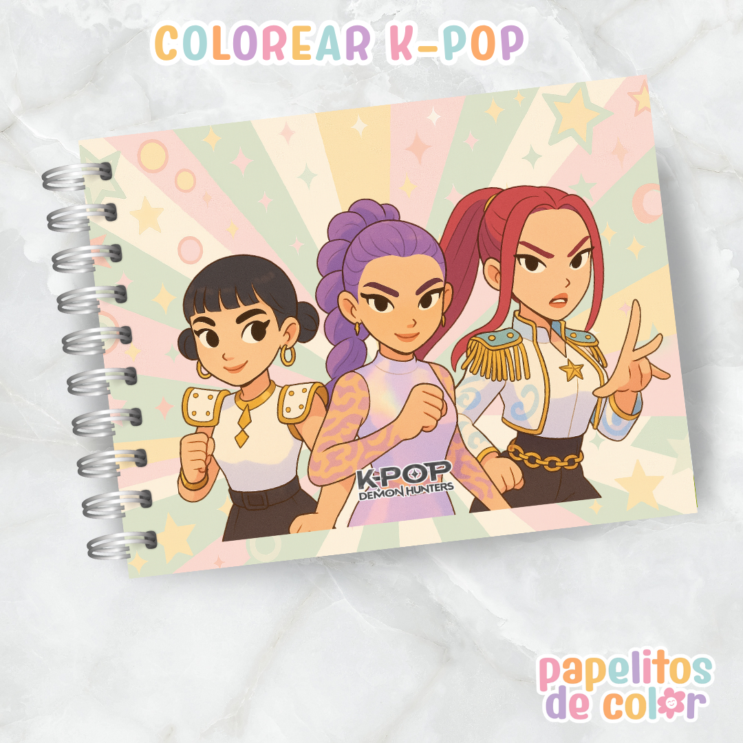 ✨Libro para Pintar Guerreras K-Pop 🎤