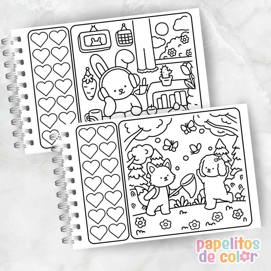 🎨 Libro para Pintar – My Fuzzy Buddies