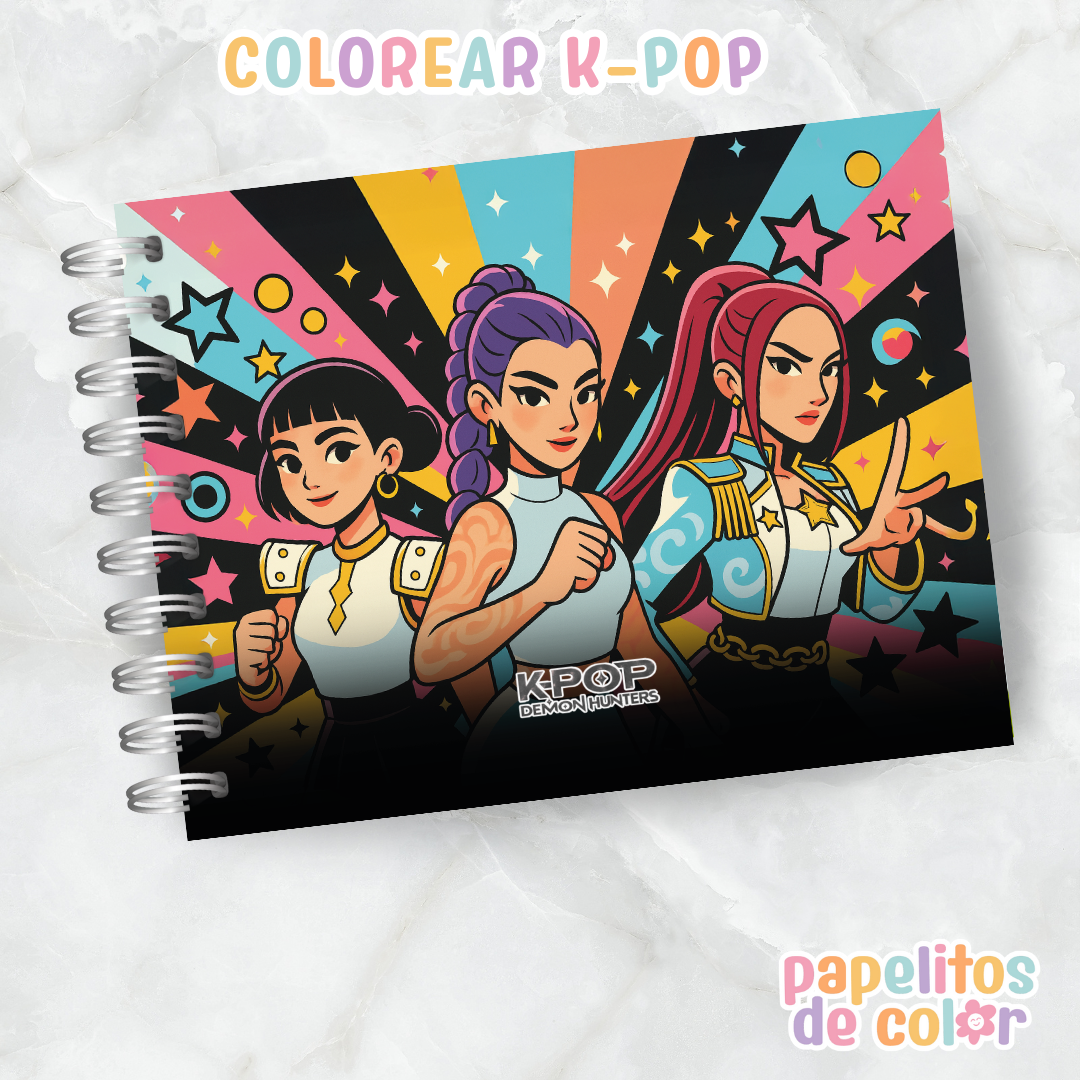 ✨Libro para Pintar Guerreras K-Pop 🎤