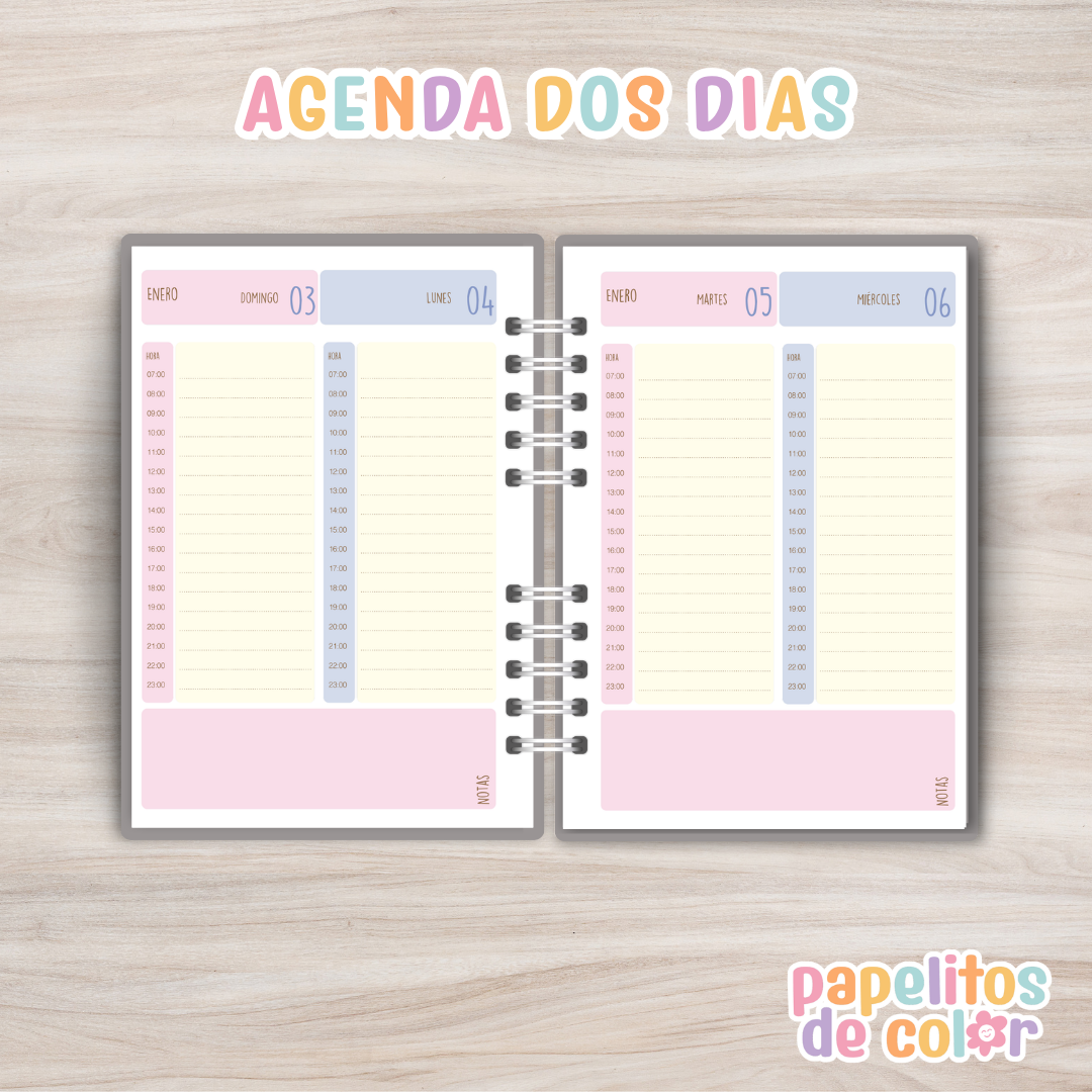📚 Agenda Eureka 2027 – 2 Días por Hoja ✨