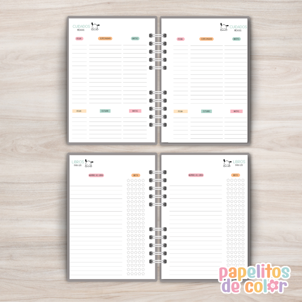 📔 Agenda Pochaco 2027 – 2 Días por Página ✨