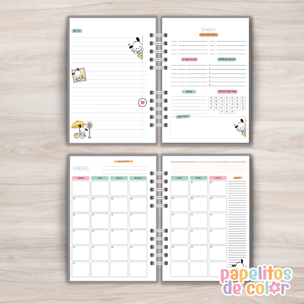 📔 Agenda Pochaco Semanal 2027 ✨